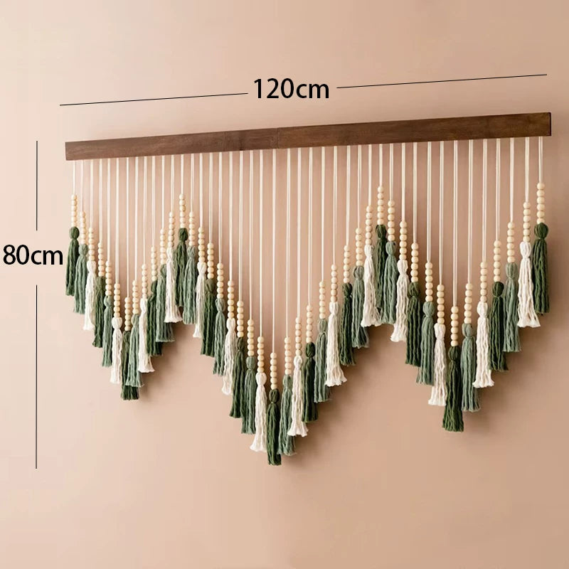 Boho Chic Fringe Colorful Woven Tapestry Decor
