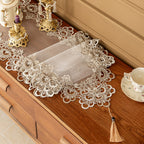 Flowerva Luxurious Lace Table Runner — Elegant Nordic Modern Style Decor