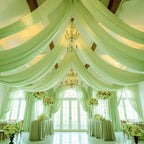 Flowerva  Elegant Chiffon Arch Drapes