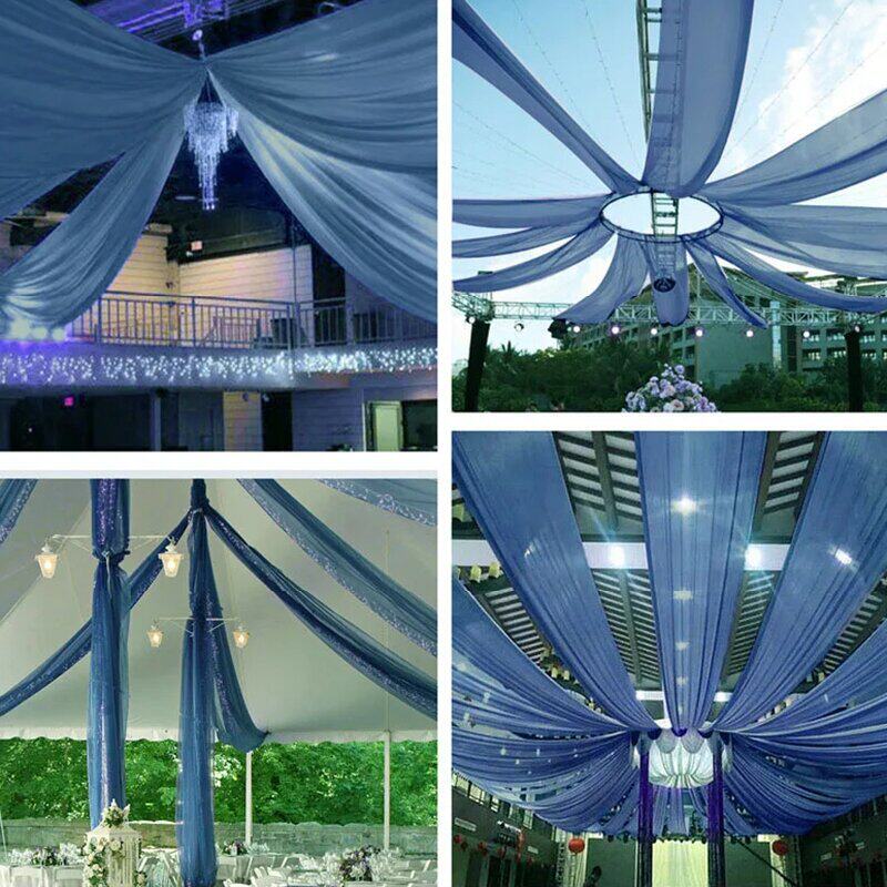 Flowerva  Elegant Chiffon Arch Drapes