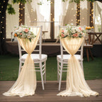 Flowerva Elegant Sheer Wedding Chair Back Sashes