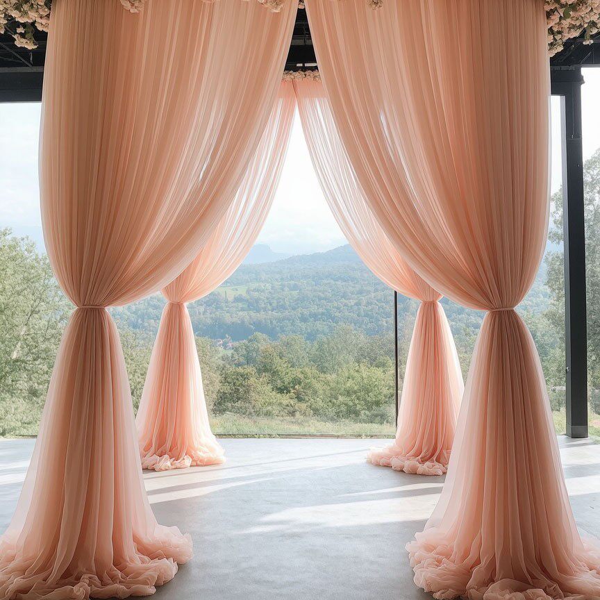 Flowerva  Elegant Tulle Draping Fabric