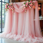 Flowerva Wedding Tulle Drape Fabric for Outdoor Wedding &amp; Party Decoration