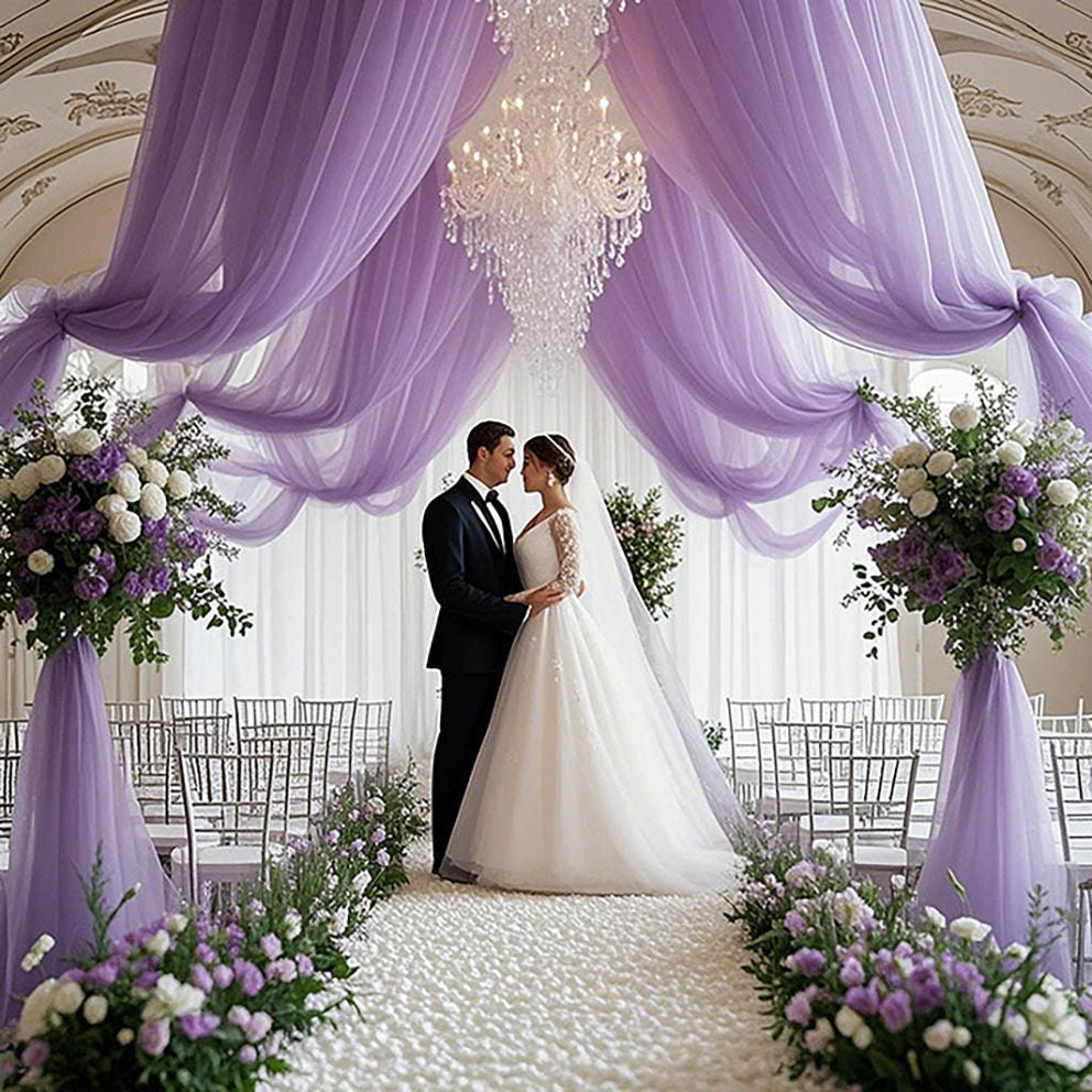 Flowerva  Elegant Tulle Draping Fabric
