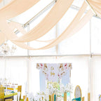Flowerva  Elegant Chiffon Arch Drapes