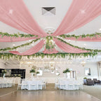 Flowerva  Elegant Chiffon Arch Drapes