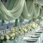 Flowerva Wedding Tulle Drape Fabric for Outdoor Wedding &amp; Party Decoration