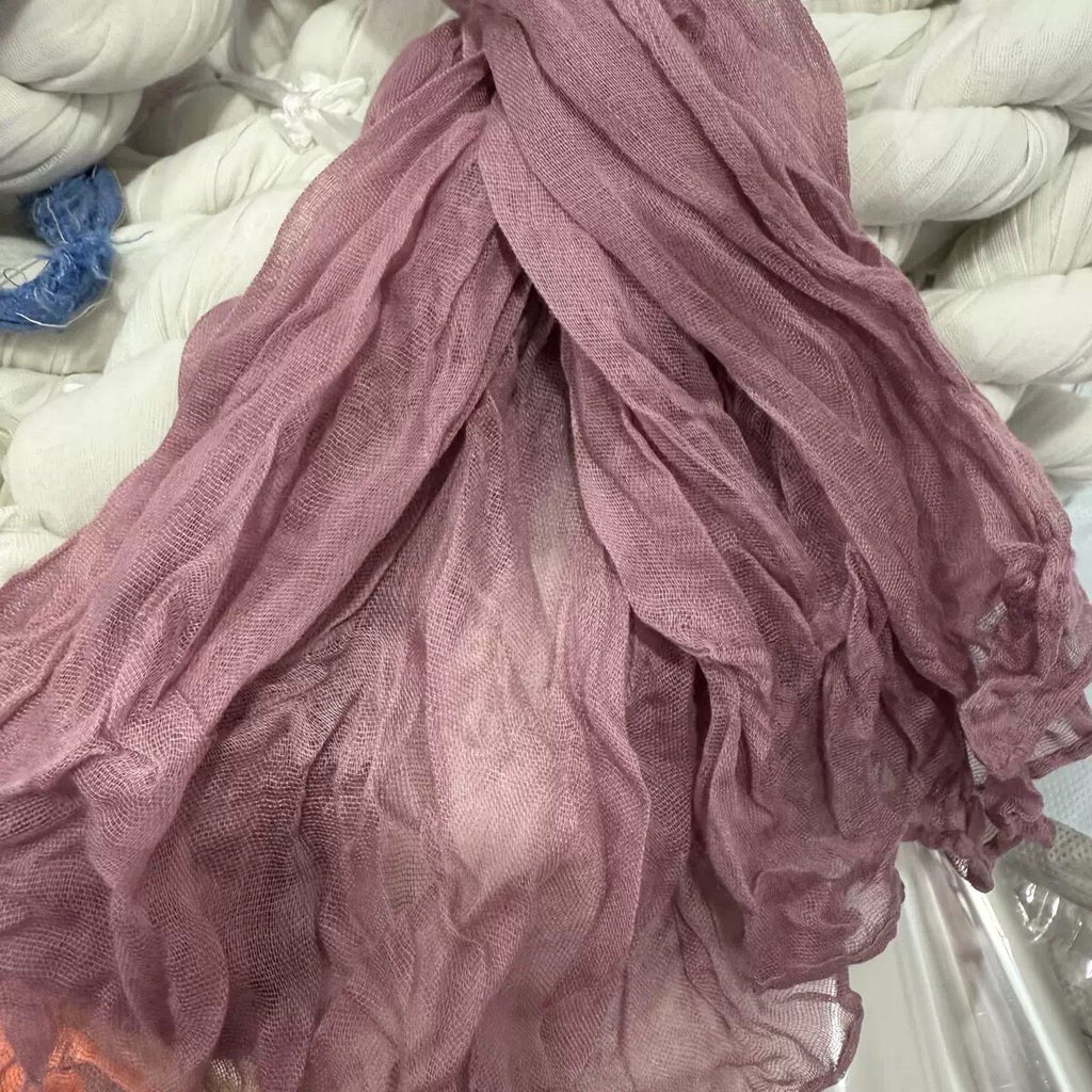 Flowerva Crinkle Cheesecloth Table Runner for Wedding & Party Decor