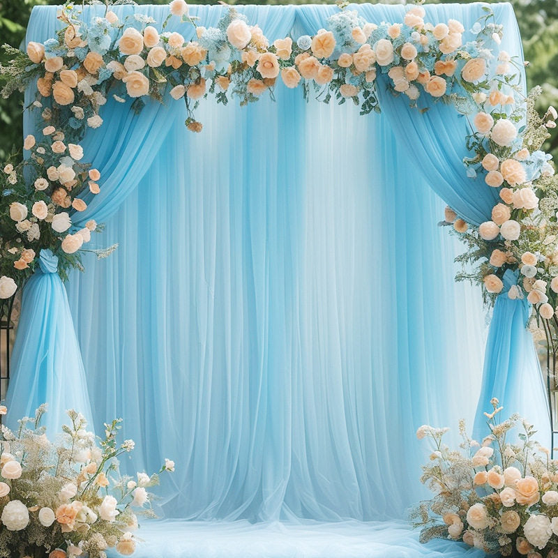 Flowerva  Elegant Tulle Draping Fabric