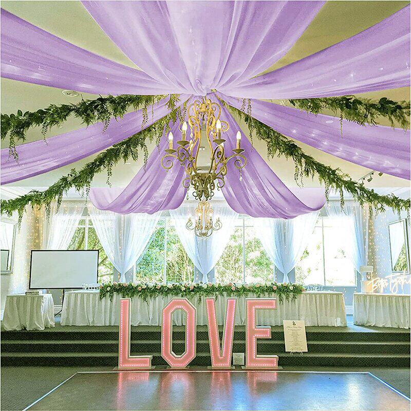 Flowerva  Elegant Chiffon Arch Drapes