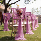 Flowerva Elegant Sheer Wedding Chair Back Sashes