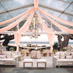 Flowerva  Elegant Chiffon Arch Drapes