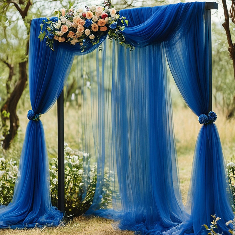 Flowerva  Elegant Tulle Draping Fabric