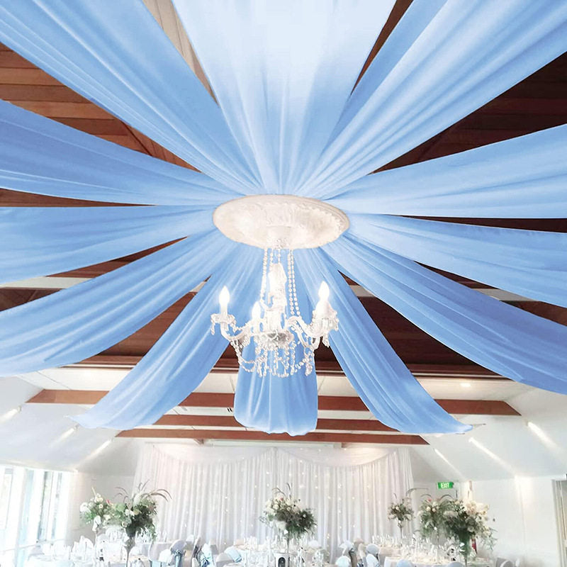 Flowerva  Elegant Chiffon Arch Drapes