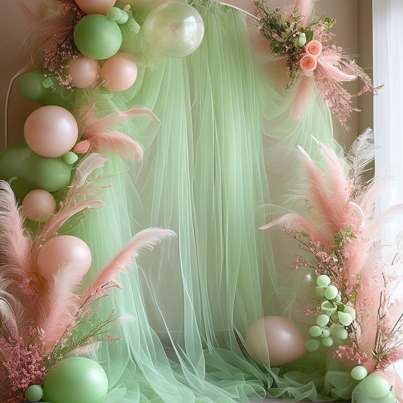 Flowerva  Elegant Tulle Draping Fabric
