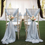 Flowerva Elegant Sheer Wedding Chair Back Sashes