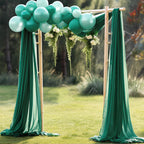Flowerva  Wedding Arch Draping Fabric - Premium Swiss Voile Sheer Curtai