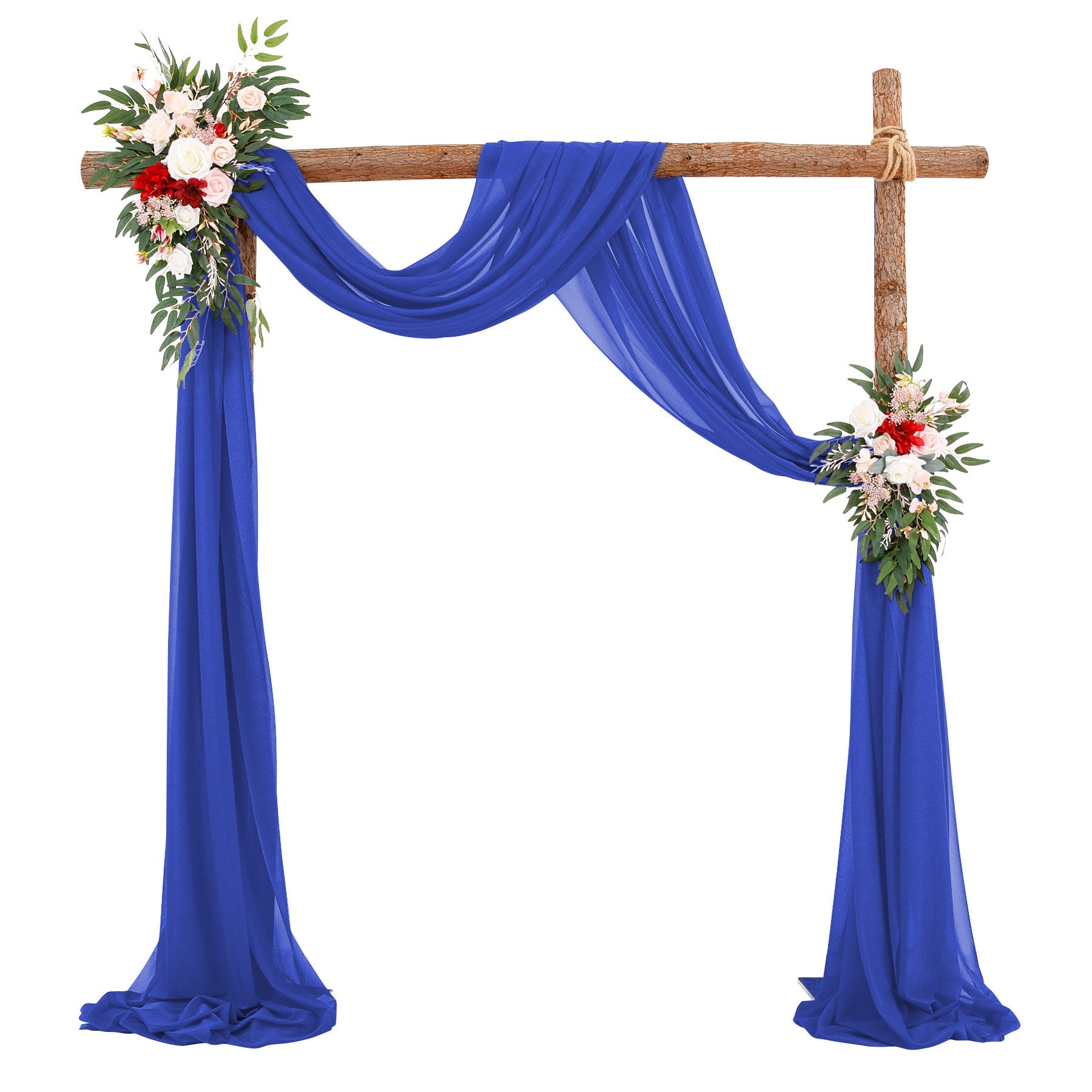 Flowerva  Wedding Arch Draping Fabric - Premium Swiss Voile Sheer Curtai