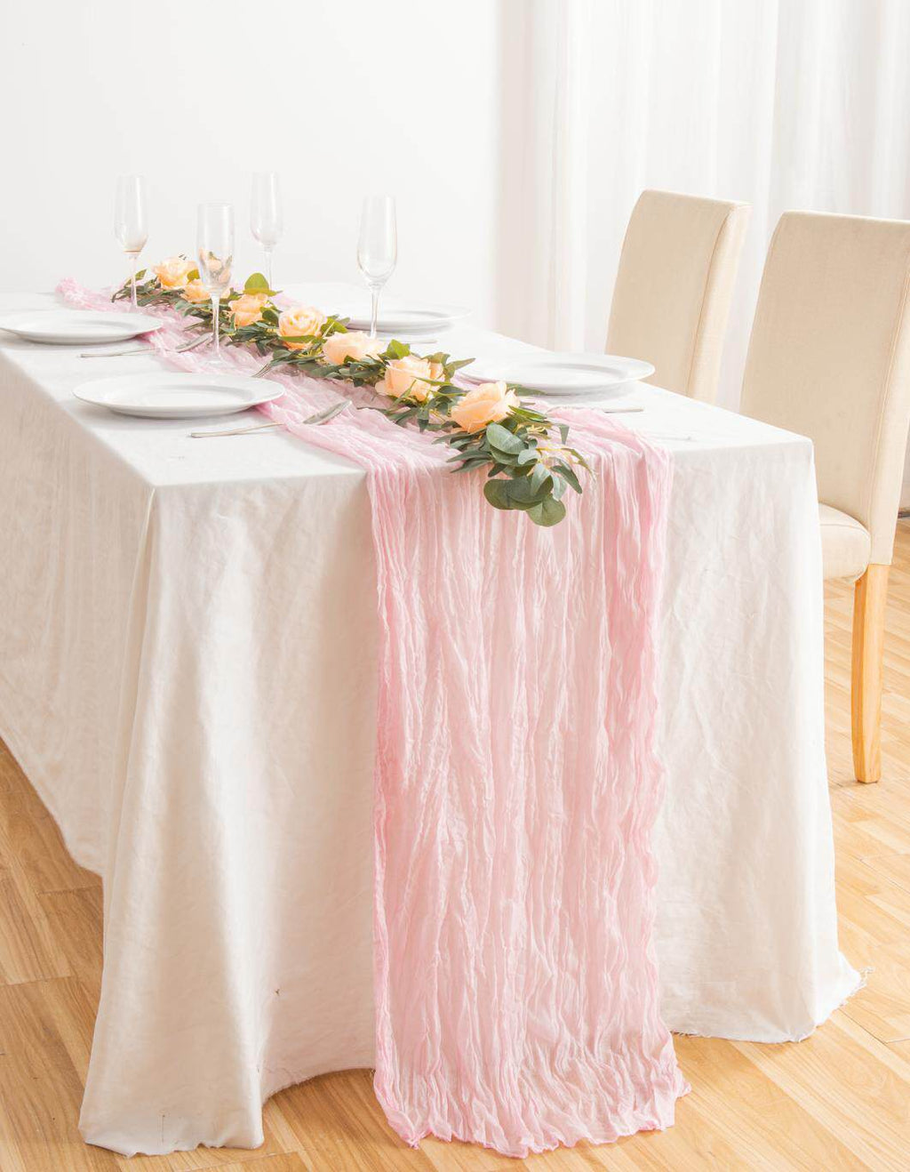 Flowerva  Lace Table Runner — Ideal for Dessert Tables, Weddings, Birthdays, Restaurants, and Draped Table Settings