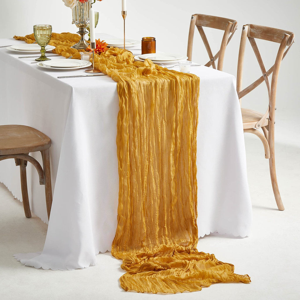 Flowerva  Lace Table Runner — Ideal for Dessert Tables, Weddings, Birthdays, Restaurants, and Draped Table Settings