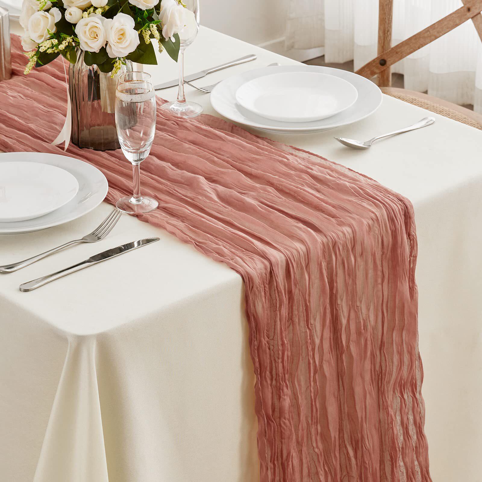 Flowerva  Lace Table Runner — Ideal for Dessert Tables, Weddings, Birthdays, Restaurants, and Draped Table Settings