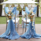 Flowerva Elegant Sheer Wedding Chair Back Sashes