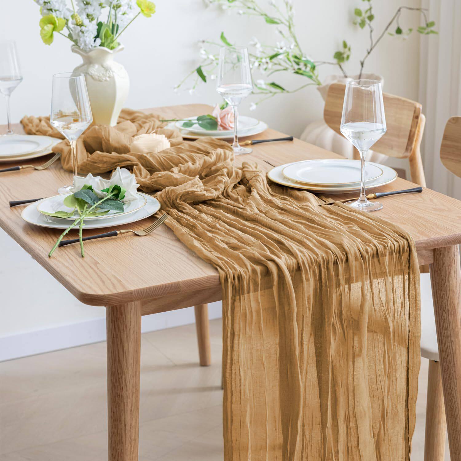 Flowerva  Lace Table Runner — Ideal for Dessert Tables, Weddings, Birthdays, Restaurants, and Draped Table Settings