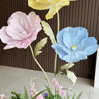 Flowerva Luxe Couture Ruffled Poppy Art Installation – Sunny Trio Set