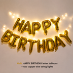 Flowerva Happy Birthday Letter Foil Balloons Party Decorations