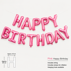 Flowerva Happy Birthday Letter Foil Balloons Party Decorations