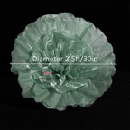 Flowerva Soft Green Dew Ruffle Fabric Decor