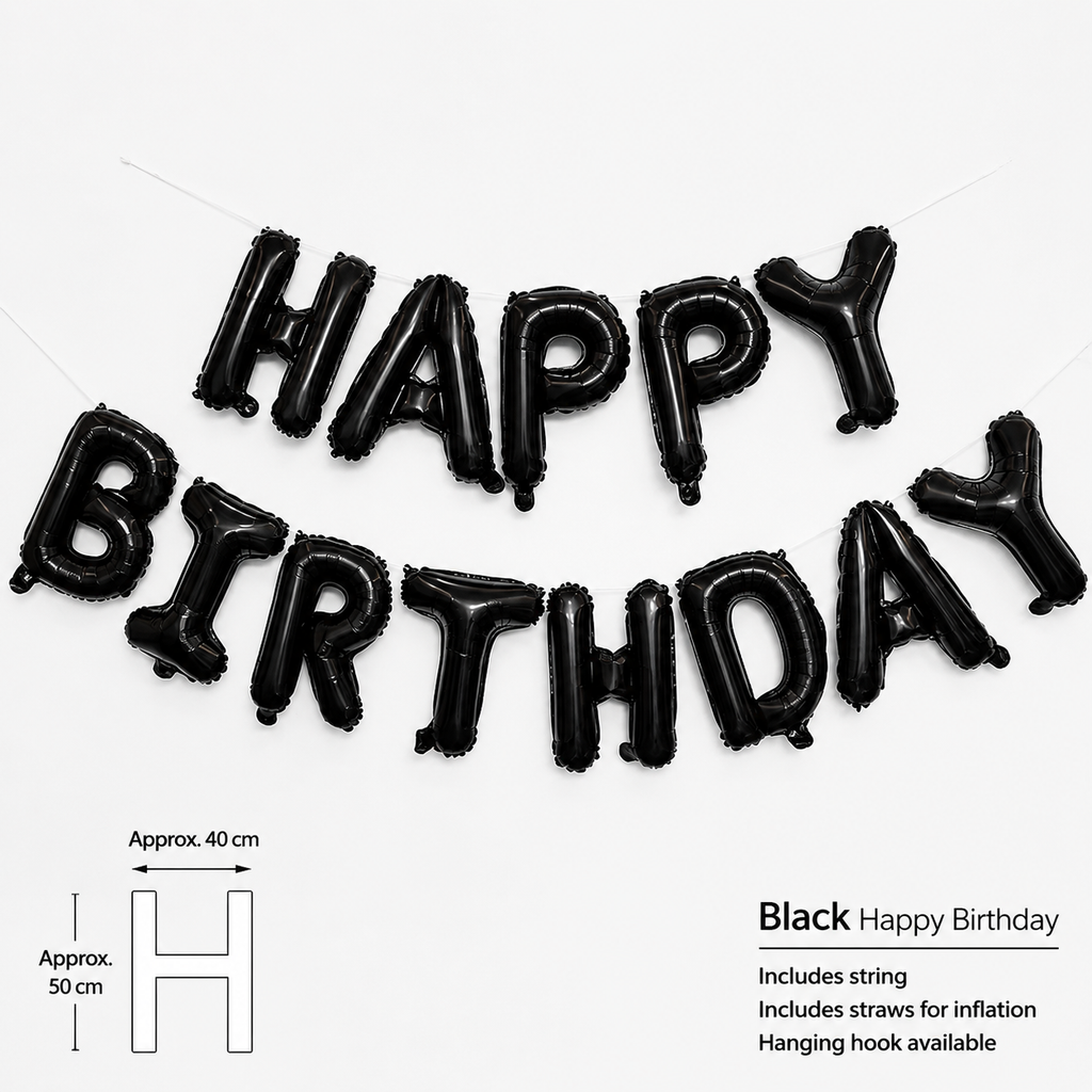 Flowerva Happy Birthday Letter Foil Balloons Party Decorations