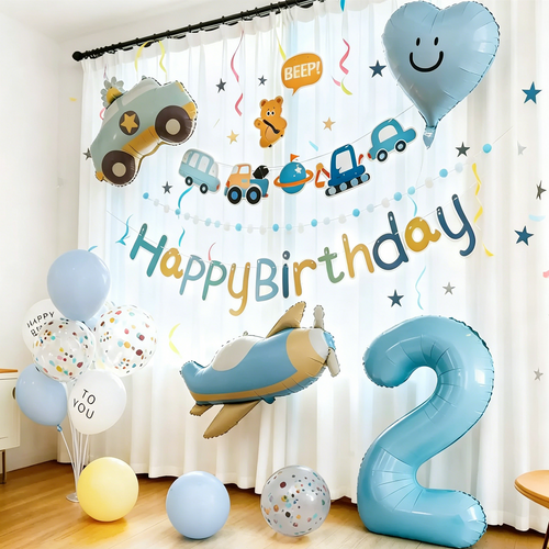 Flowerva 2nd Birthday Party Balloon Decoration Set