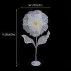 Flowerva Fluffy & Airy White Fabric Flower