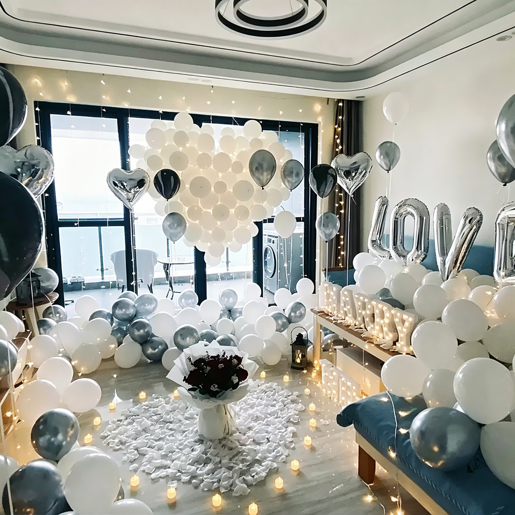 Flowerva Proposal & Confession & Birthday Scene Decoration Balloon Set