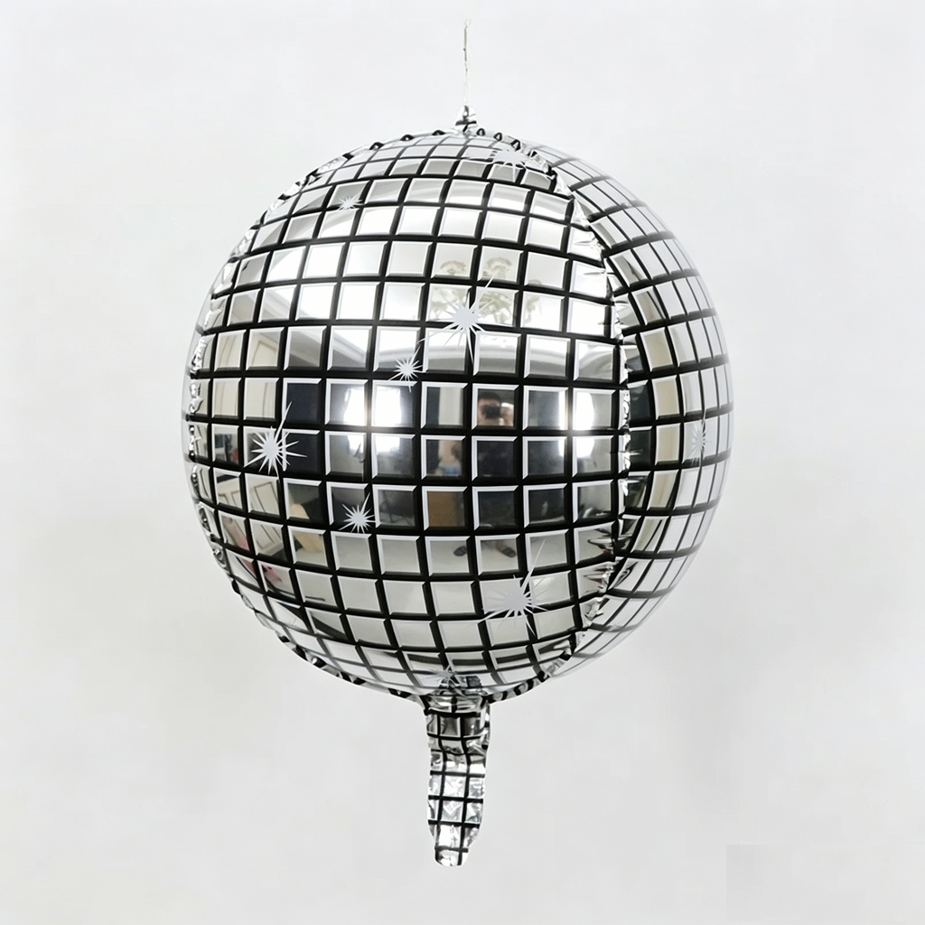Flowerva 4D Mirror Silver Aluminum Foil Birthday Party Decoration Balloons