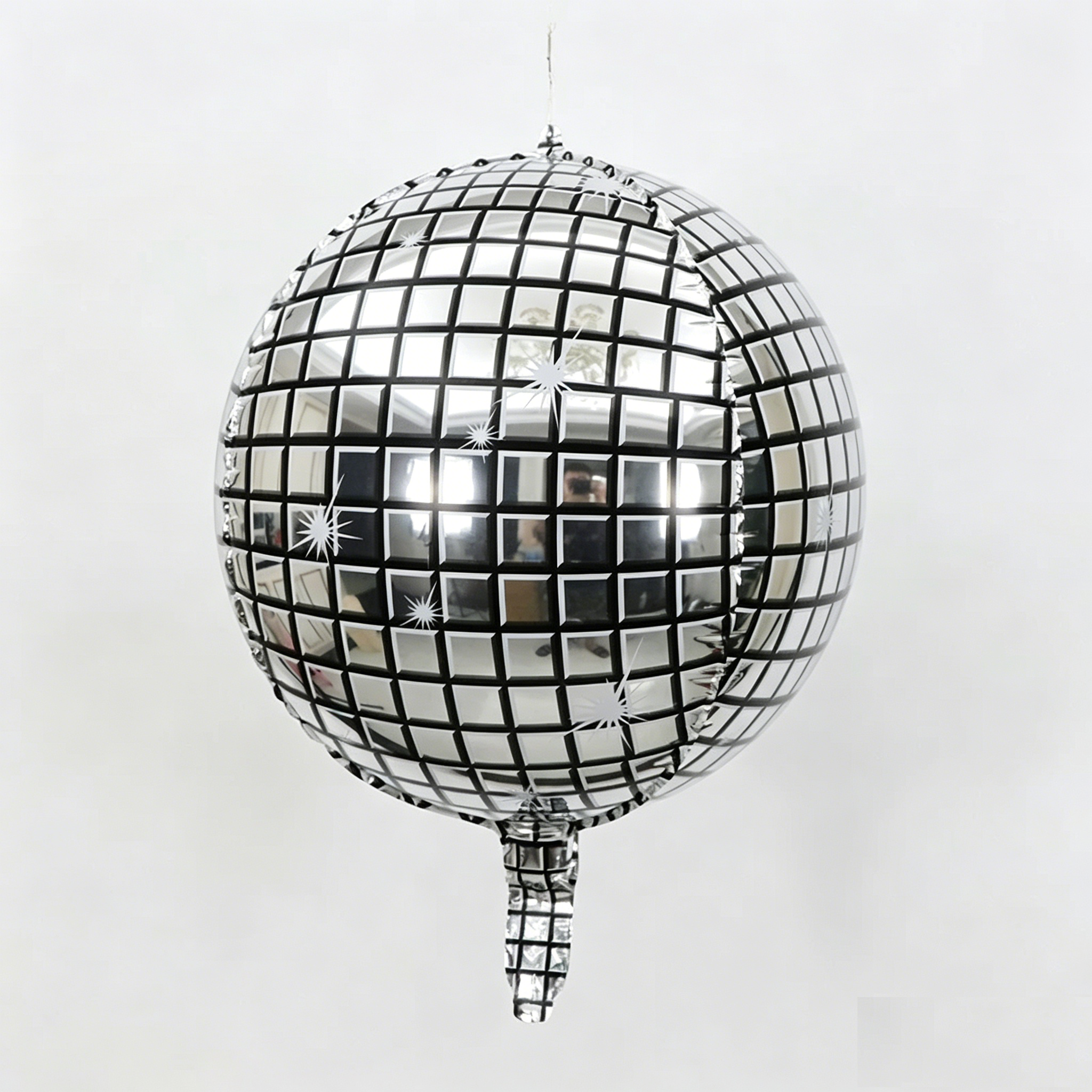 Flowerva 4D Mirror Silver Aluminum Foil Birthday Party Decoration Balloons