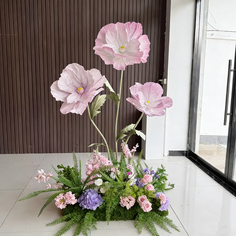 Flowerva Luxe Couture Ruffled Poppy Art Installation