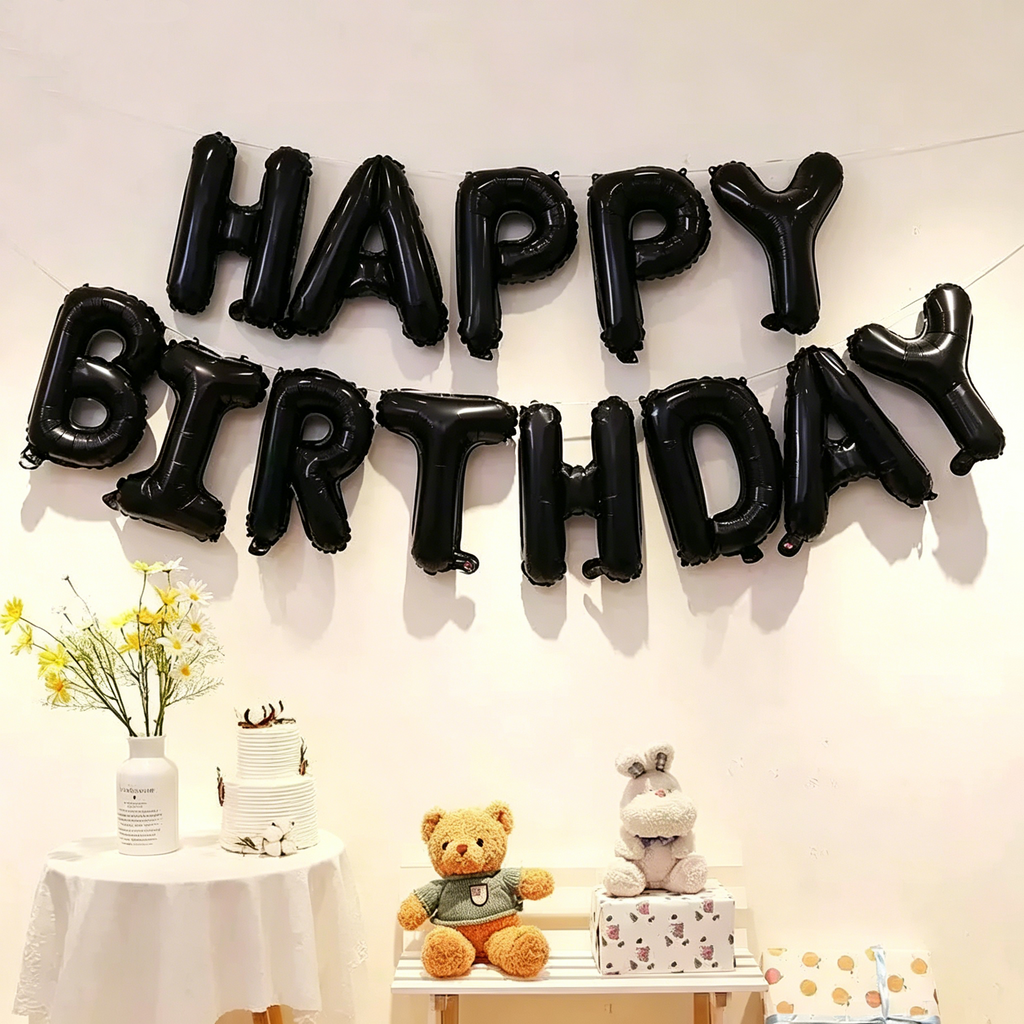 Flowerva Happy Birthday Letter Foil Balloons Party Decorations