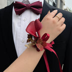 Burgundy Vintage Calla Lily Boutonnière