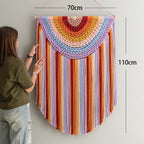 Boho Chic Macramé Woven Wall Art with Fringe Accents