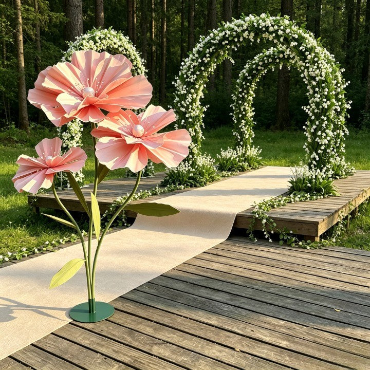 Flowerva  Giant Poppy Flower Stand - Wedding & Event Decor