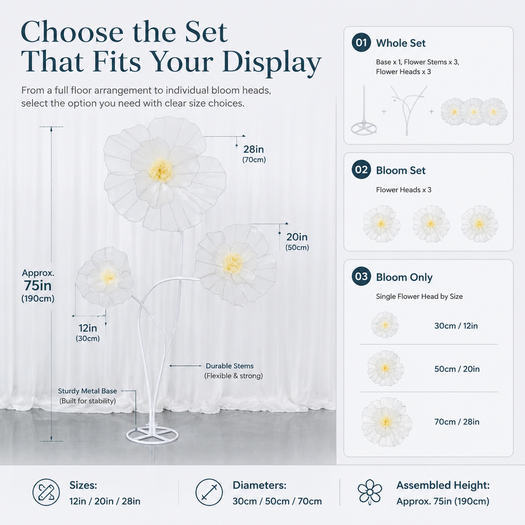 Flowerva Aura Pliegue Colección de Esculturas Decoración Premium