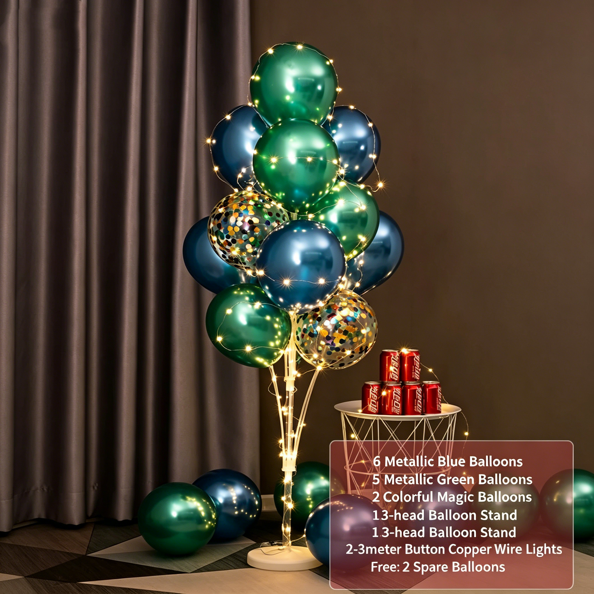 Flowerva Balloon Stand Column Floor/Table Decor for Birthday Party Scene Setup