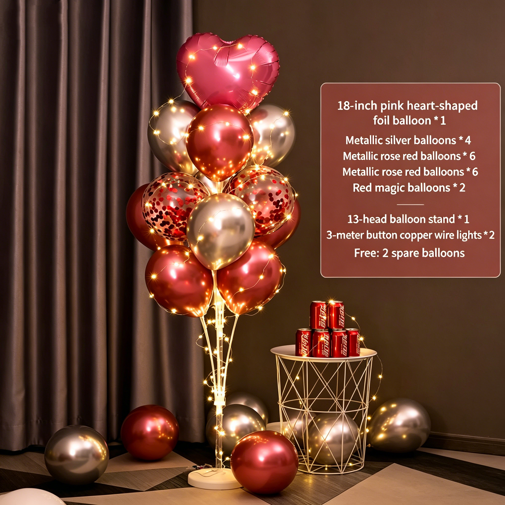 Flowerva Balloon Stand Column Floor/Table Decor for Birthday Party Scene Setup