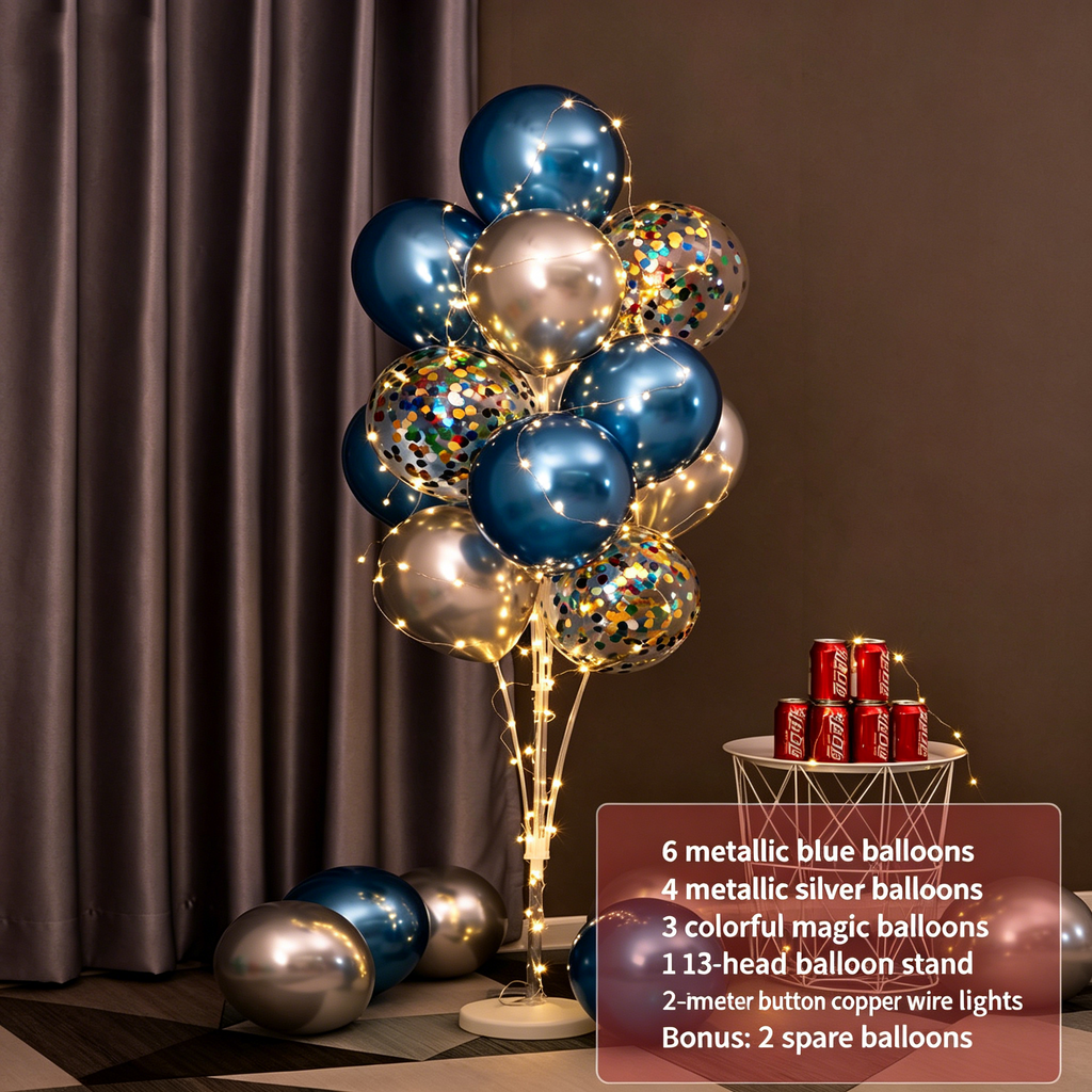 Flowerva Balloon Stand Column Floor/Table Decor for Birthday Party Scene Setup