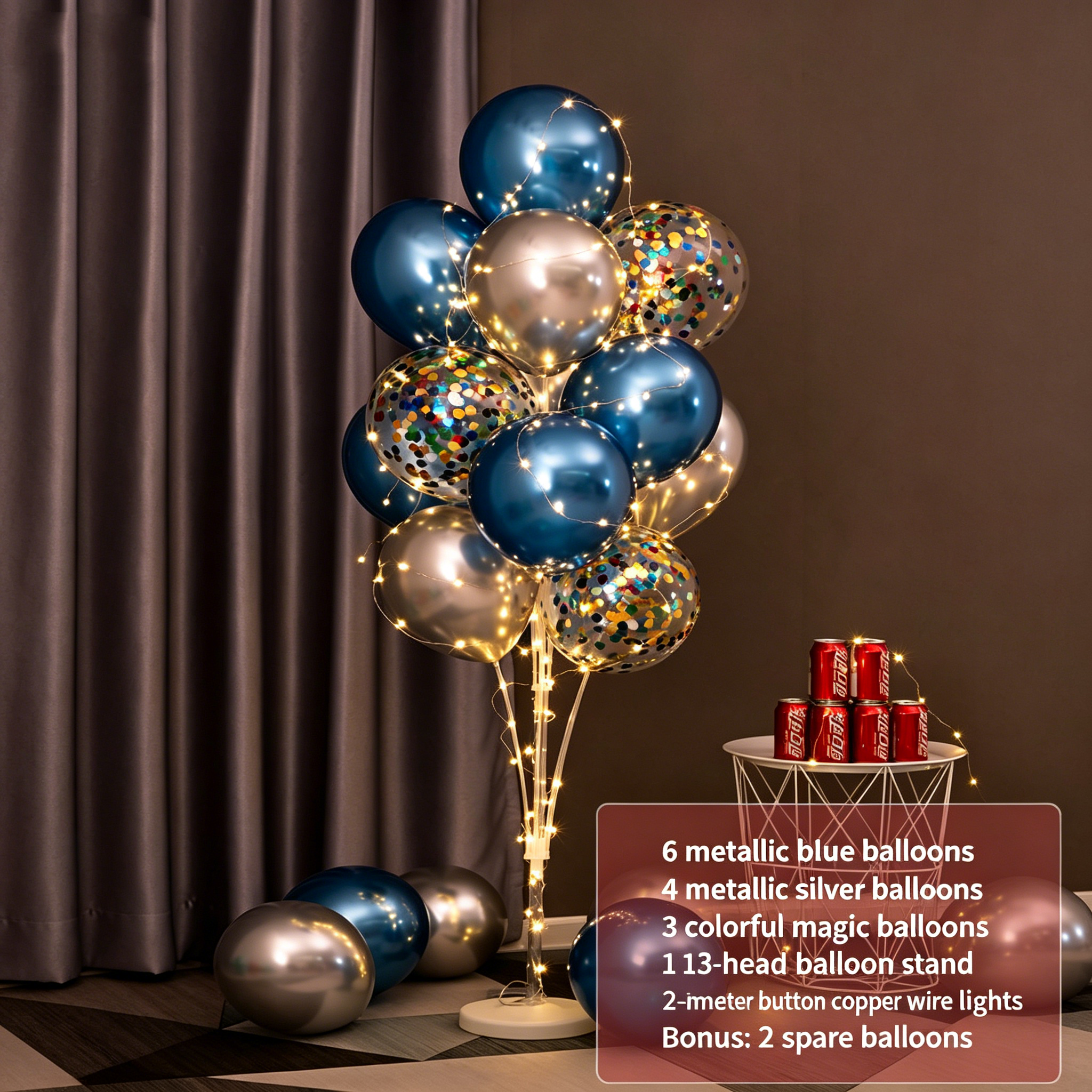 Flowerva Balloon Stand Column Floor/Table Decor for Birthday Party Scene Setup