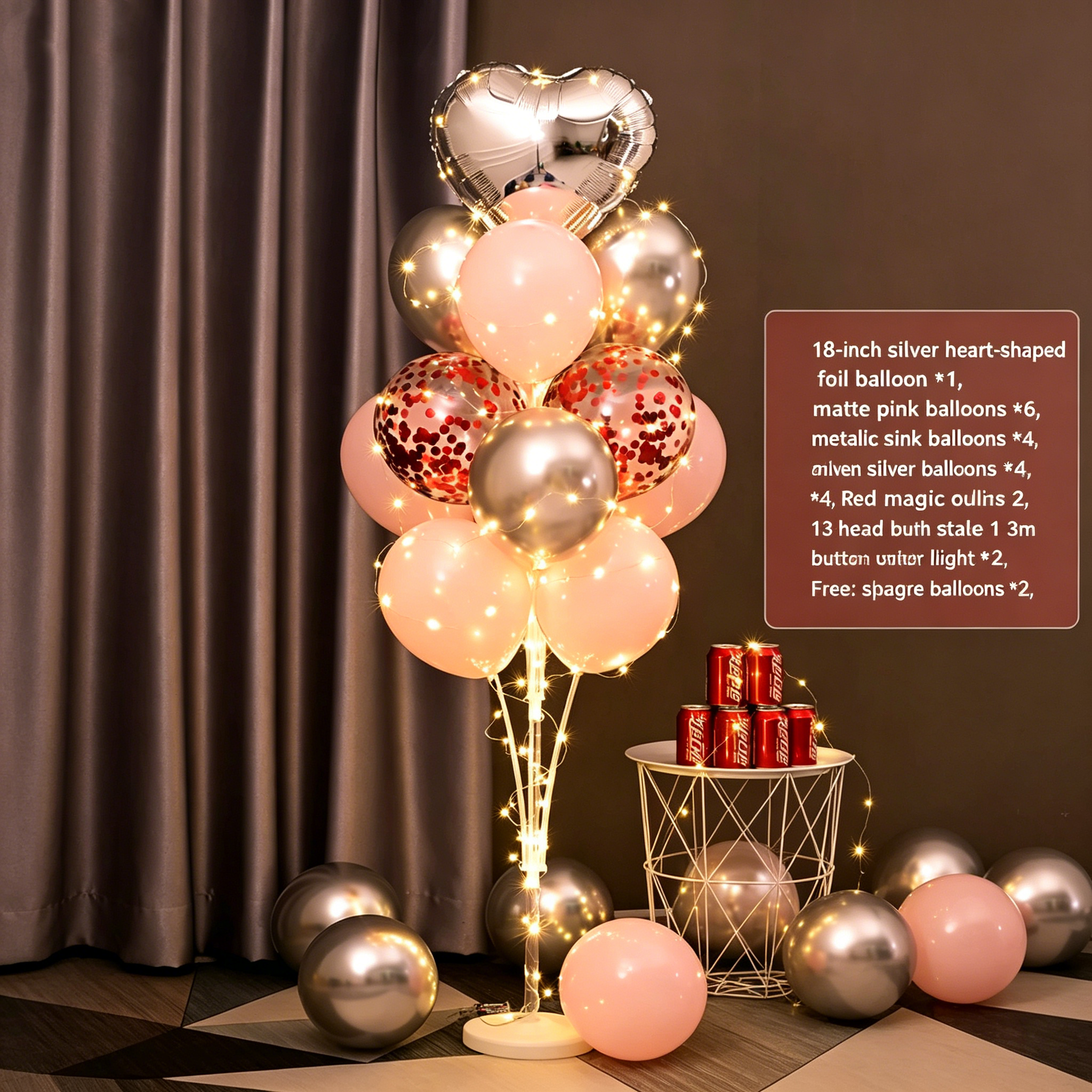 Flowerva Balloon Stand Column Floor/Table Decor for Birthday Party Scene Setup
