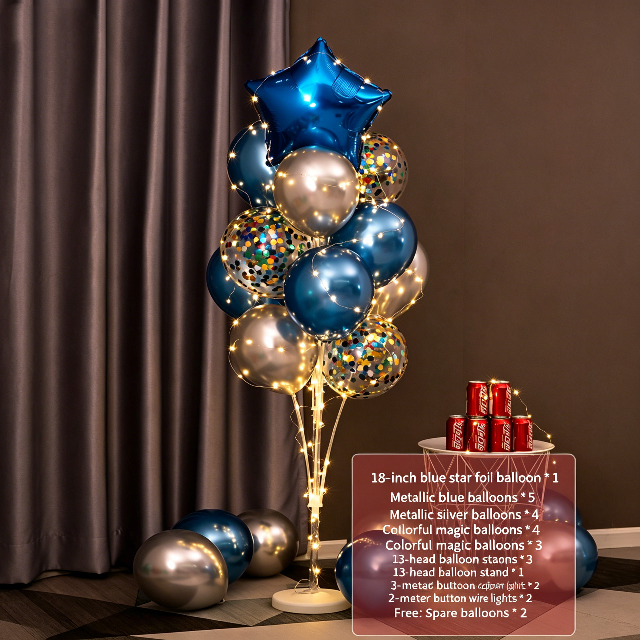 Flowerva Balloon Stand Column Floor/Table Decor for Birthday Party Scene Setup