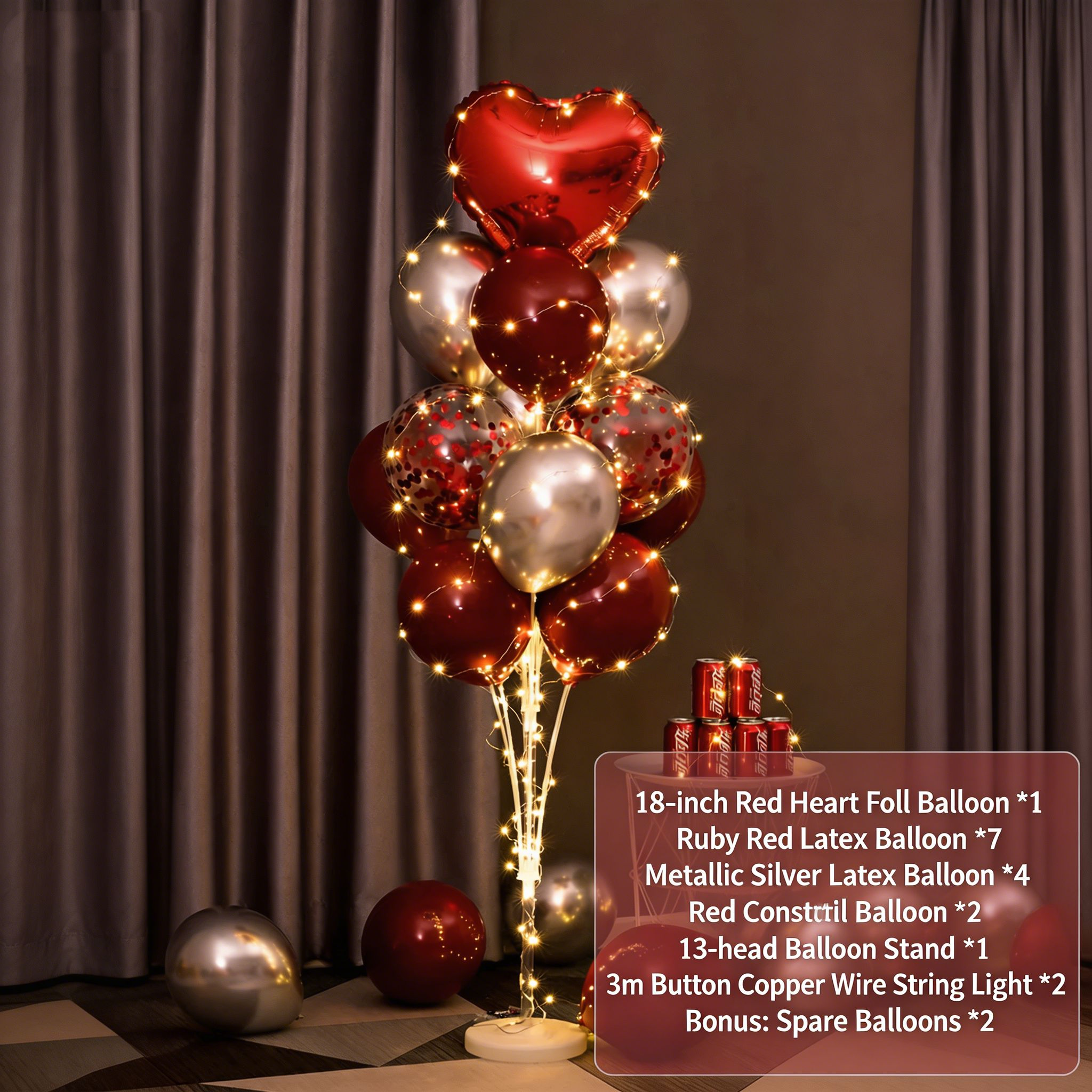 Flowerva Balloon Stand Column Floor/Table Decor for Birthday Party Scene Setup